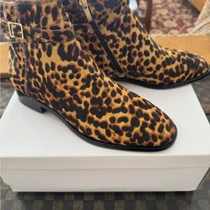 J. Jill Leopard Print Ankle Boots